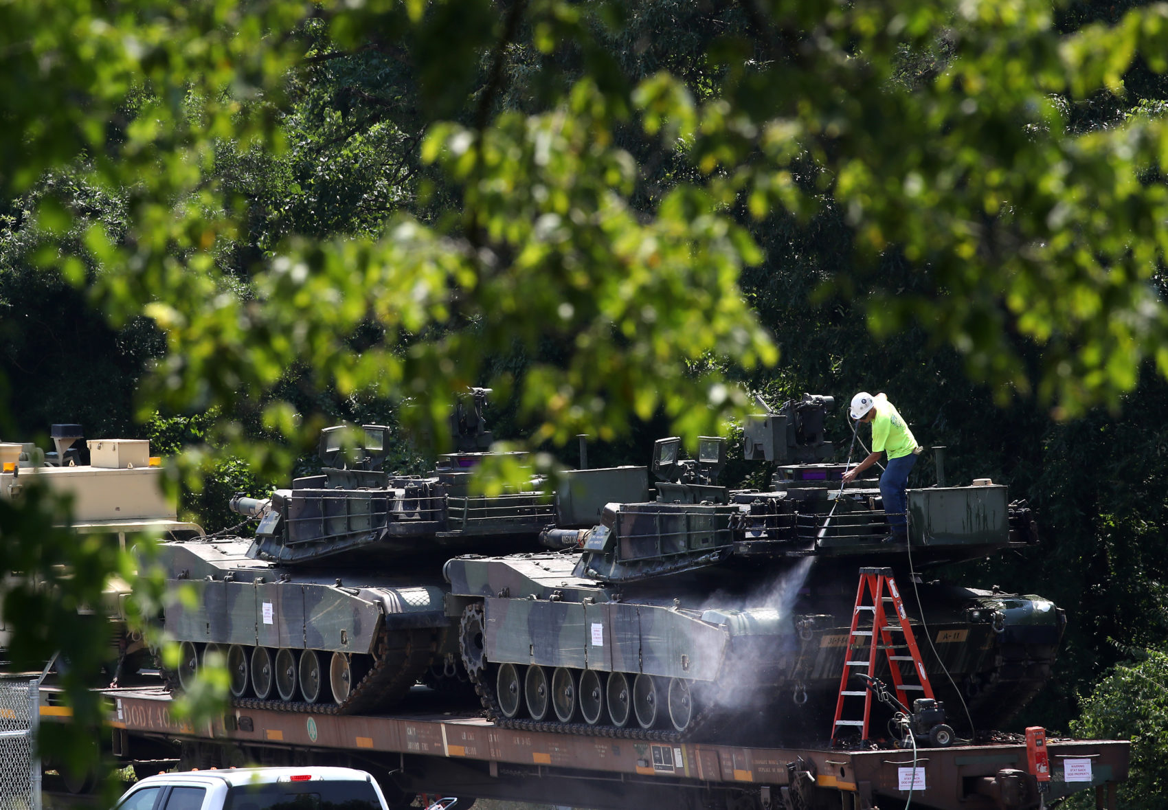 President Trump asked the Pentagon for military hardware, including tanks, to be displayed during Thursday's July Fourth &quot;Salute to America&quot; celebration at the Lincoln Memorial. (Mark Wilson/Getty Images)