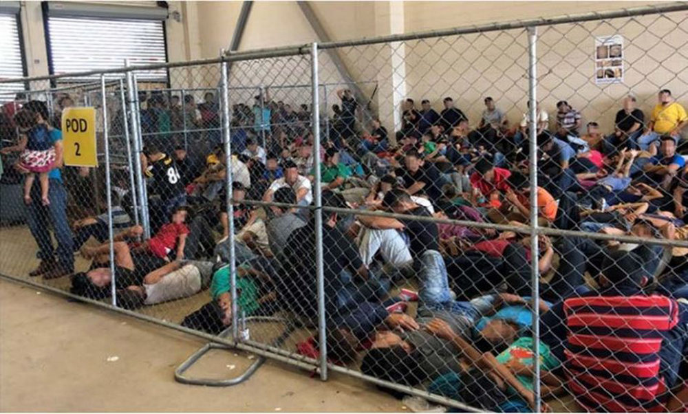 The Inspector General at the Department of Homeland Security observed overcrowding of families on June 10 at a detention center in McAllen, Texas. (Office of Inspector General)