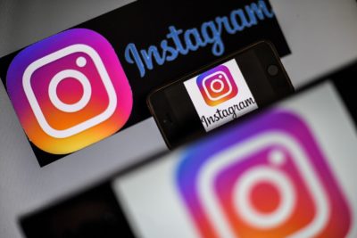 Logos of US social network Instagram are displayed on the screen of a smartphone, on May 2, 2019 in Nantes, western France. (Loic Venance/AFP/Getty Images)