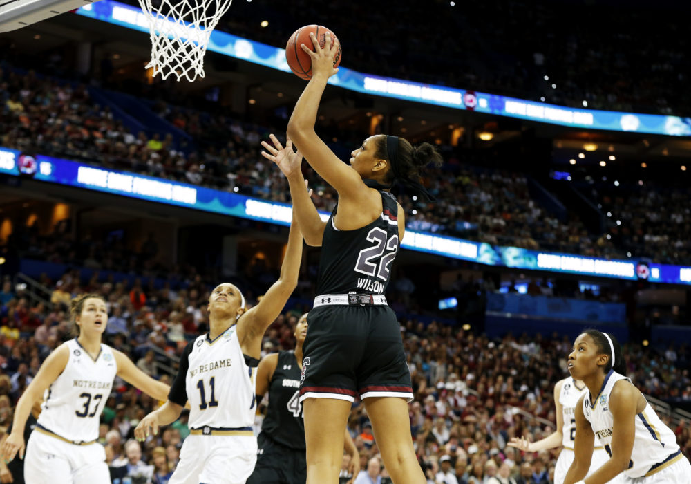A'ja Wilson was selected No. 1 overall in the 2018 WNBA Draft. (Mike Carlson/Getty Images)