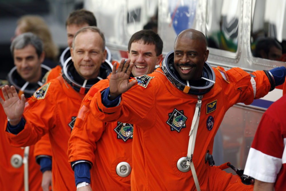 Leland Melvin's NFL career was cut short. But he was already working toward a degree in mechanical engineering. (Eliot J. Schechter/Getty Images)