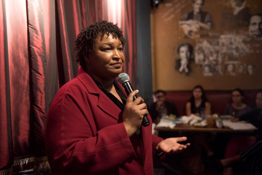 Former Georgia House Minority Leader Stacey Abrams speaks at an event on Wednesday, April 10, 2019 in Washington, D.C. (Kevin Wolf/AP Images for The Roosevelt Institute)