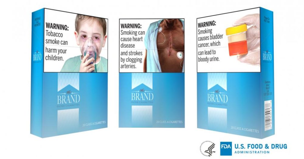 Example of the FDA's new graphic health warnings for cigarette packs. (Courtesy of the Food and Drug Administration)