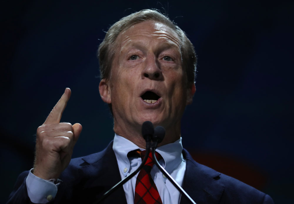 Tom Steyer speaks during the California Democrats 2019 State Convention at the Moscone Center on June 1 in San Francisco, California. (Justin Sullivan/Getty Images)