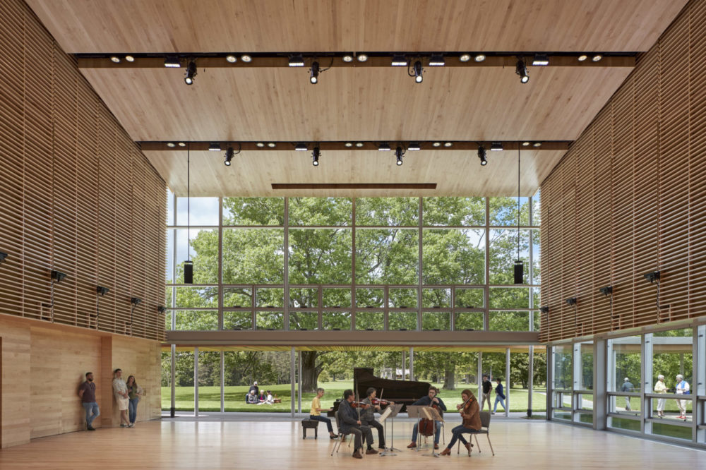 Studio E is the Tanglewood Linde Center for Music and Learning's largest practice and performance space. (Courtesy of Robert Benson)