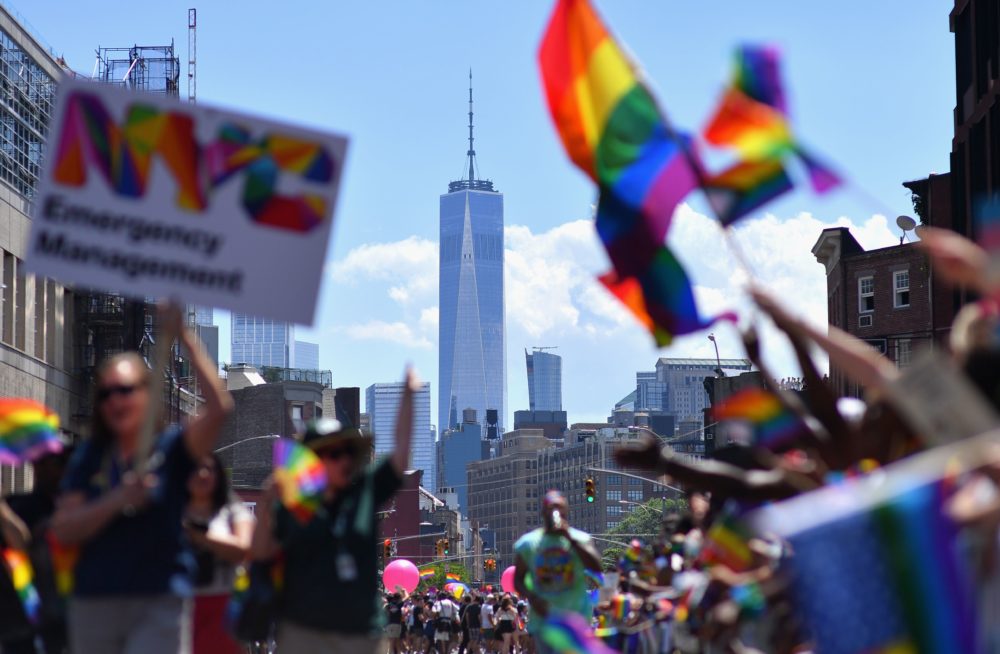 Participants take part in the NYC Pride March as part of World Pride commemorating the 50th Anniversary of the Stonewall Uprising on June 30, 2019. (Angela Weis/AFP/Getty Images)