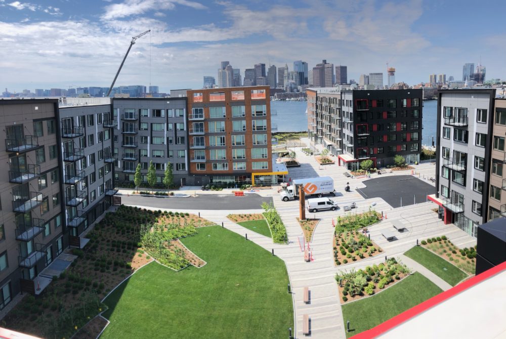 An aeriel view of Clippership Wharf in East Boston. (Courtesy: Lendlease)