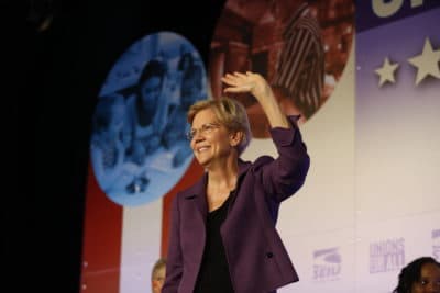 Democratic presidential candidate Sen. Elizabeth Warren, D-Mass., speaks in SEIU Unions For All Summit on Oct. 4 in Los Angeles. (Ringo H.W. Chiu/AP)