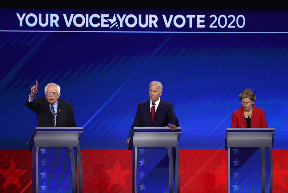 Bernie Sanders, Joe Biden and Elizabeth Warren are all Democratic presidential candidates over 70 years old. (Win McNamee/Getty Images)