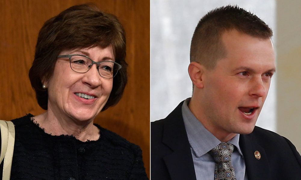 Republican Sen. Susan Collins and Democratic Rep. Jared Golden (Susan Walsh, David Sharp/AP)