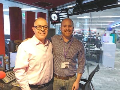 BBC's Rob Watson (left) has been a frequently spoken to host Jeremy Hobson (right) since the United Kingdom voted to leave the European Union in 2016.