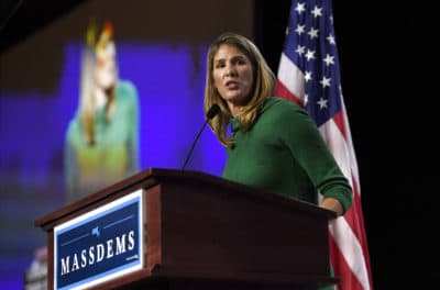 U.S. Rep. Lori Trahan, speaks to delegates during the 2019 Massachusetts Democratic Party Convention, Sept. 14, 2019, in Springfield, Mass. (Jessica Hill/AP)