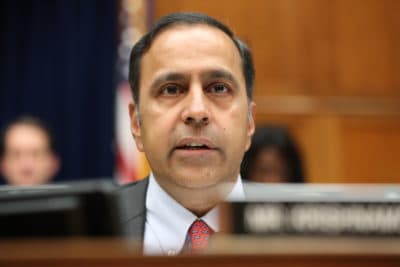 Rep. Raja Krishnamoorthi, D-Ill., questions Acting Director of National Intelligence Joseph Maguire as he testifies before the House Intelligence Committee on Capitol Hill in Washington, Thursday, Sept. 26, 2019. (Andrew Harnik/AP)