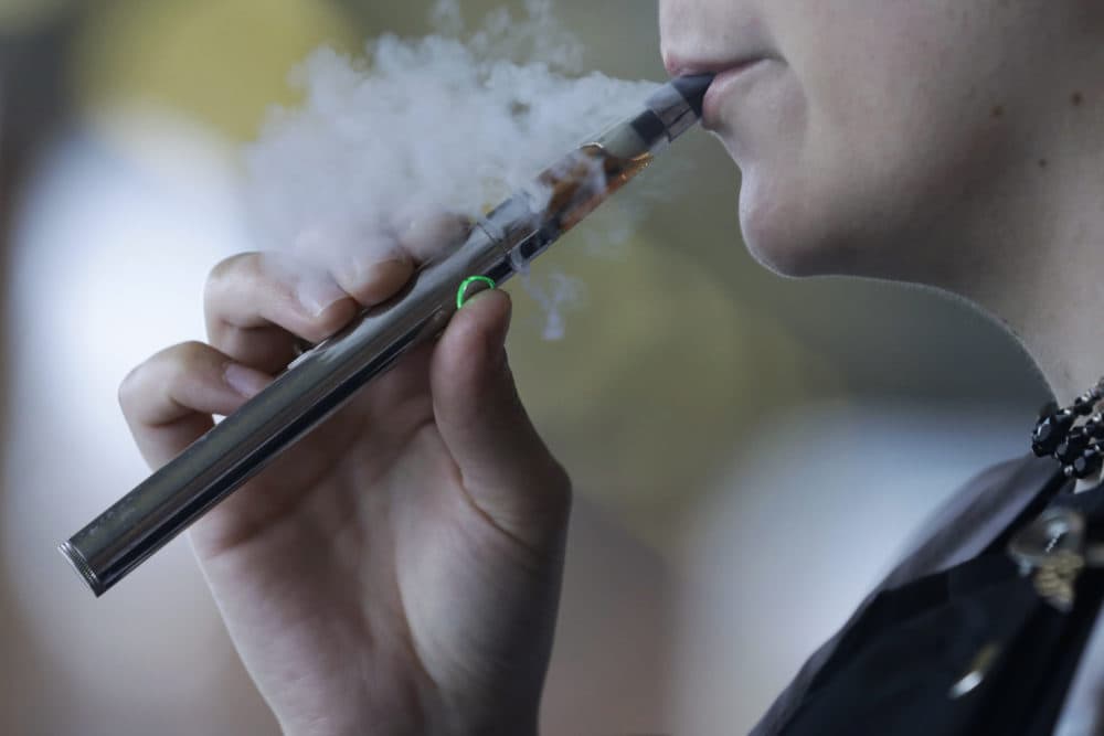 Apple has taken down nearly 200 apps related to vaping, citing &quot;a public health crisis and a youth epidemic.&quot; (Tony Dejak/AP)