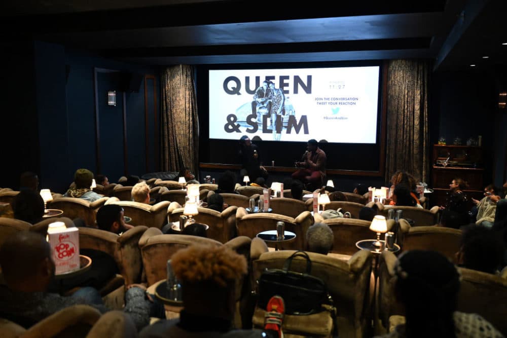 Marlon James and Daniel Kaluuya speak during A Special Screening of &quot;Queen & Slim.&quot; (Bryan Bedder/Getty Images for Universal)