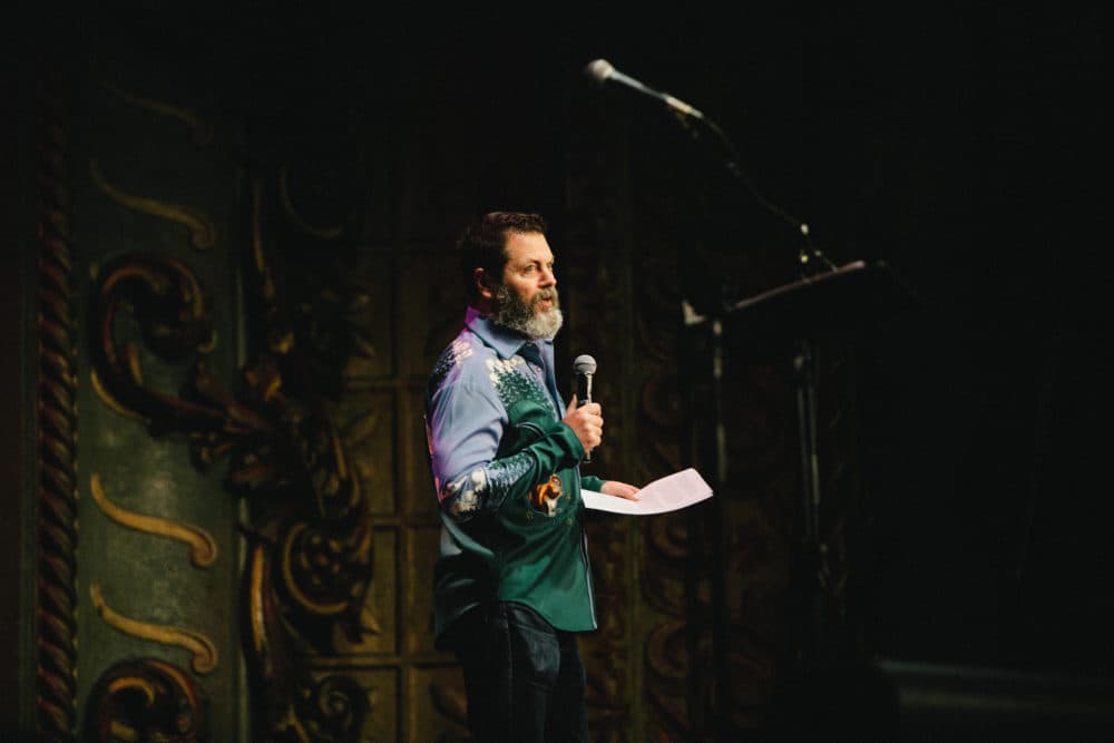 Nick Offerman on stage. (Photo by Michael Gomez)