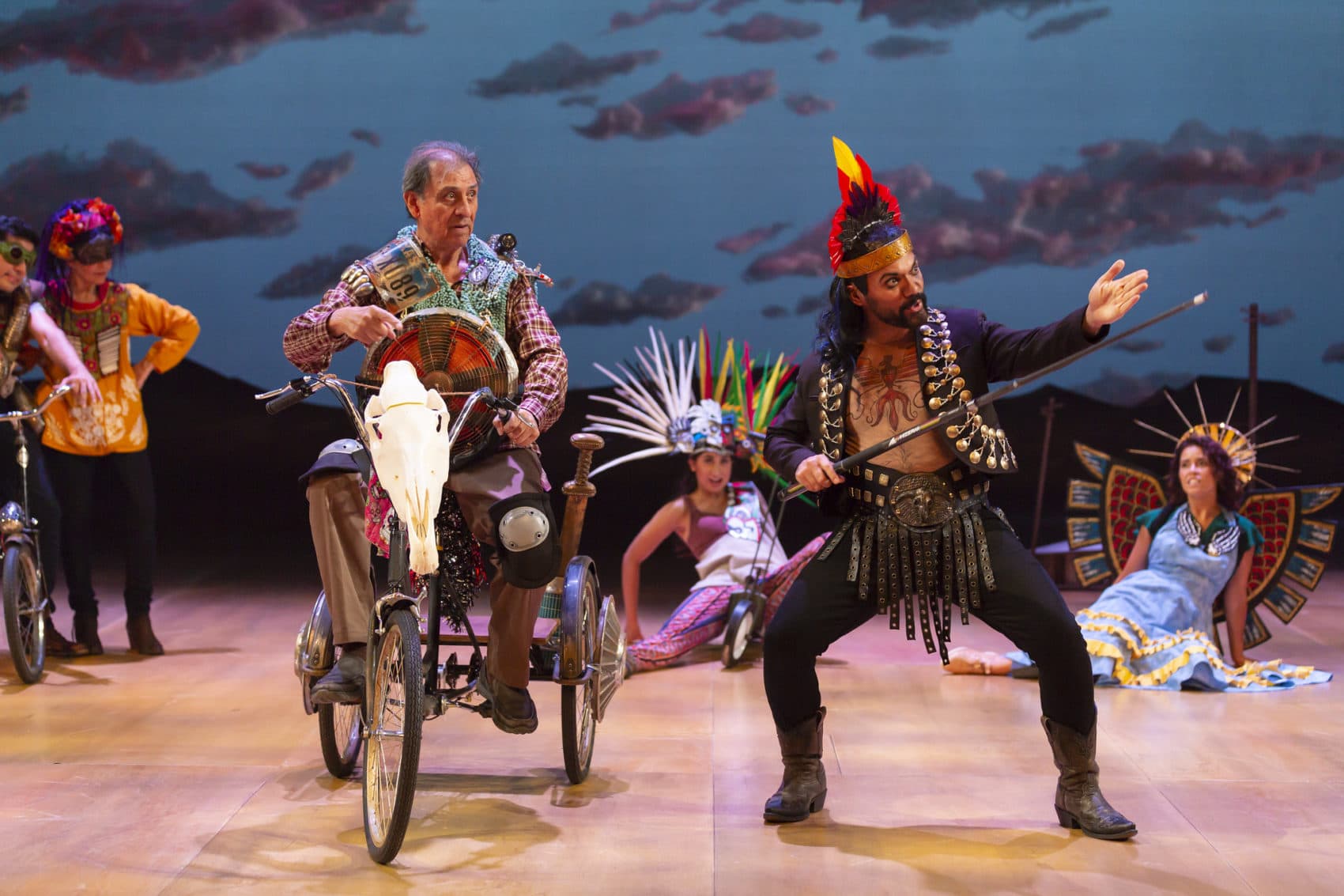 Emilio Delgado and Hugo E. Carbajal in &quot;Quixote Nuevo&quot; at the Huntington Theatre Company. (Courtesy T Charles Erickson)