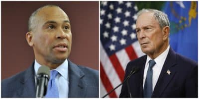 Deval Patrick, left, joined the race for the Democratic presidential nomination Thursday, and Michael Bloomberg is reportedly preparing to join as well. (Josh Reynolds and John Lorcher/AP)