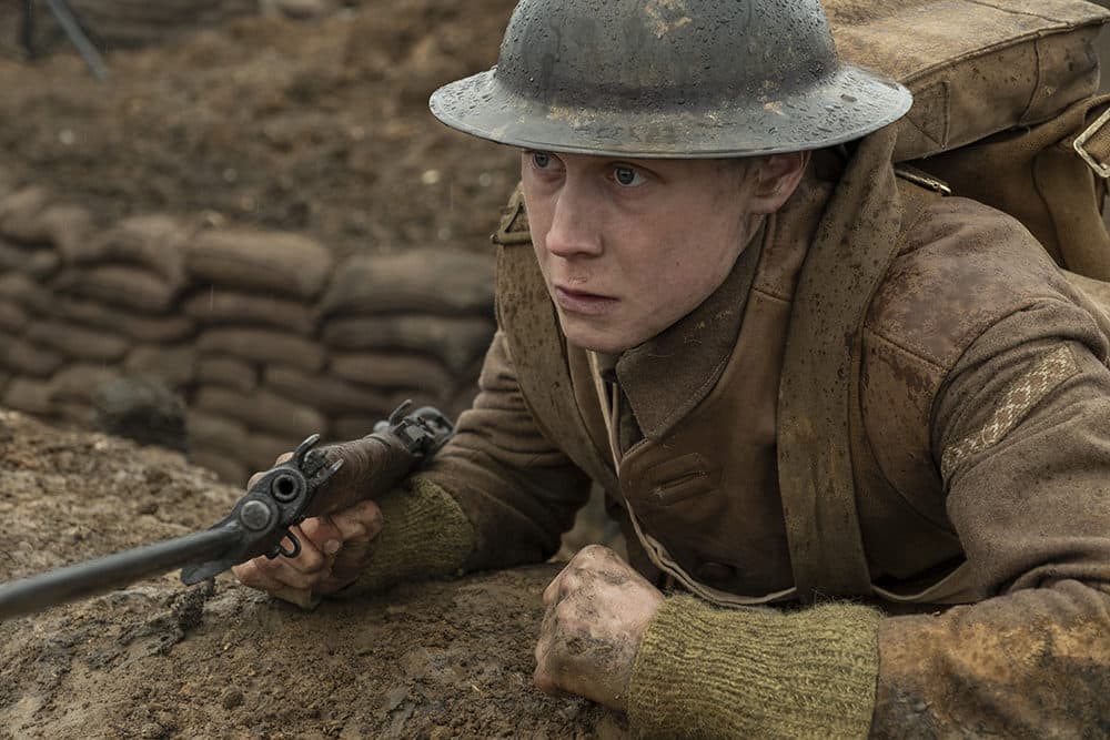 George MacKay as Schofield in &quot;1917,&quot; the new epic from Oscar-winning filmmaker Sam Mendes. (Courtesy)