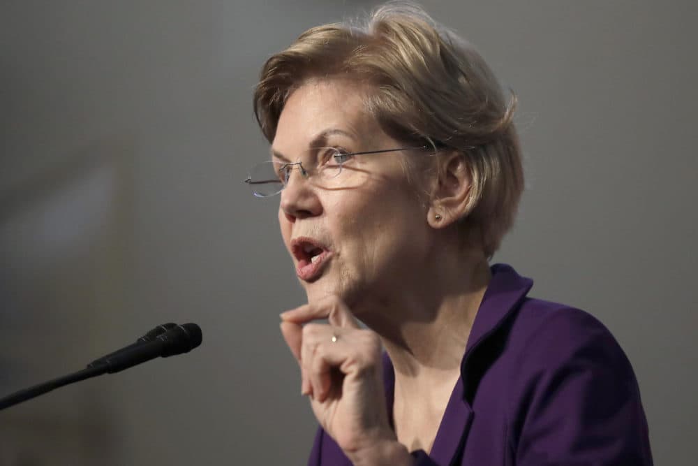 Democratic presidential candidate Sen. Elizabeth Warren speaks during a campaign event at the Old South Meeting House, Friday, Dec. 31, 2019, in Boston. (Elise Amendola/AP)