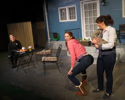 Left to right: Amie Lytle as Adrienne, Lily Kaufman as Lina and Becca A. Lewis as Jessie in the Apollinaire Theatre Company's production of &quot;Cry It Out.&quot; (Courtesy)