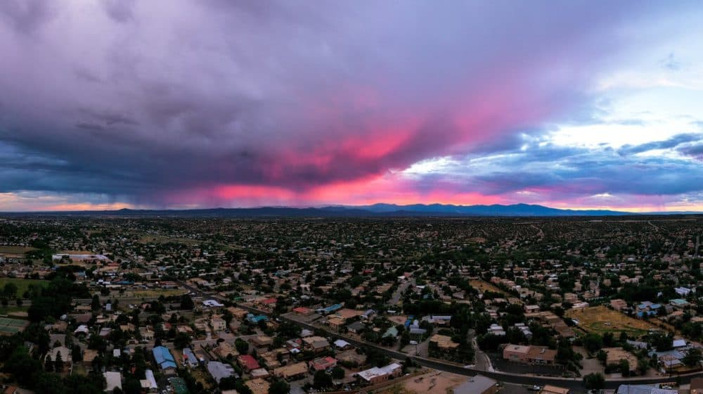 Aerial view of Santa Fe. (Photo courtesy of TOURISM Santa Fe)