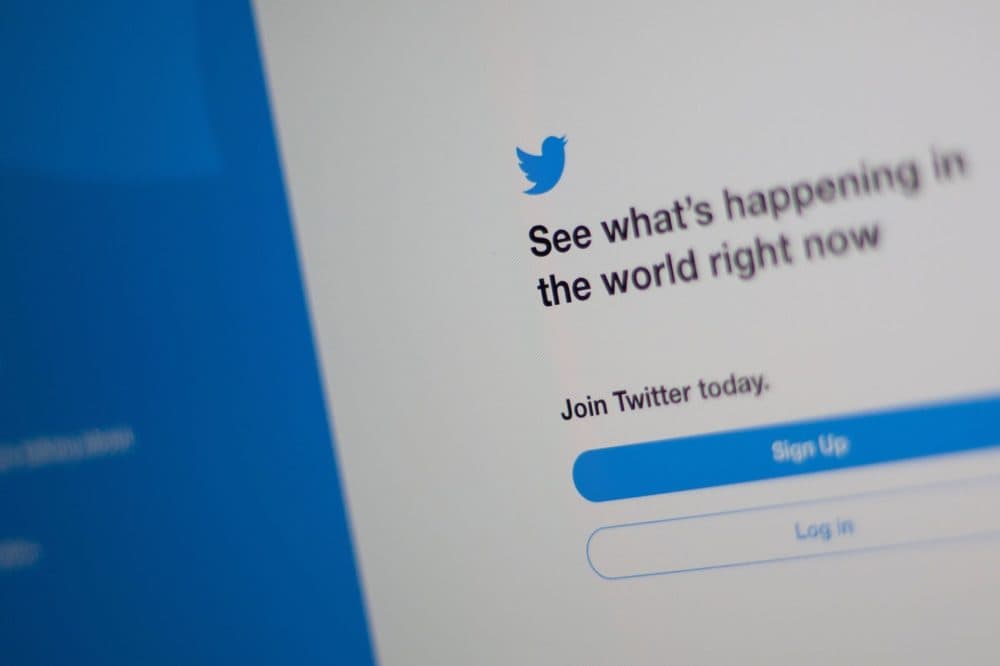 The Twitter logo is seen on a computer in this photo illustration in Washington, DC, on July 10, 2019. (Alastair Pike/AFP via Getty Images)