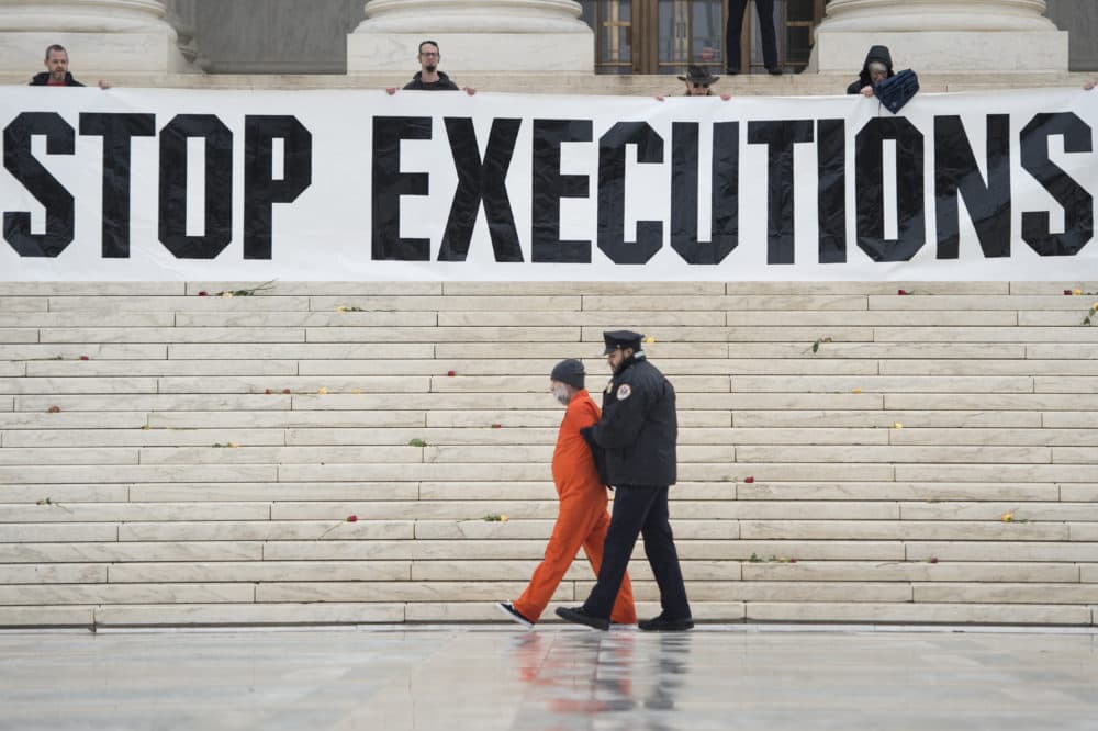 A report released Tuesday highlights a continuing decline in the use of the death penalty. (Brendan Smialowski/AFP via Getty Images)