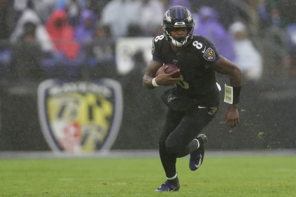 Quarterback Lamar Jackson of the Baltimore Ravens. (Patrick Smith/Getty Images)