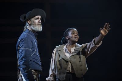 Tom Nelis as Captain Ahab and Starr Busby as Starbuck in &quot;Moby-Dick.&quot; (Courtesy Maria Baranova)