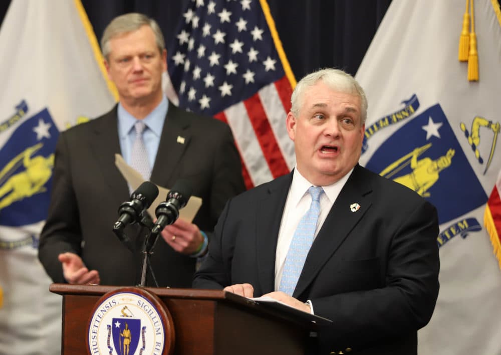 Michael Heffernan, Gov. Charlie Baker's budget chief, said education and transportation investments are the central themes of the administration's fiscal 2021 budget proposal. (Sam Doran/SHNS)