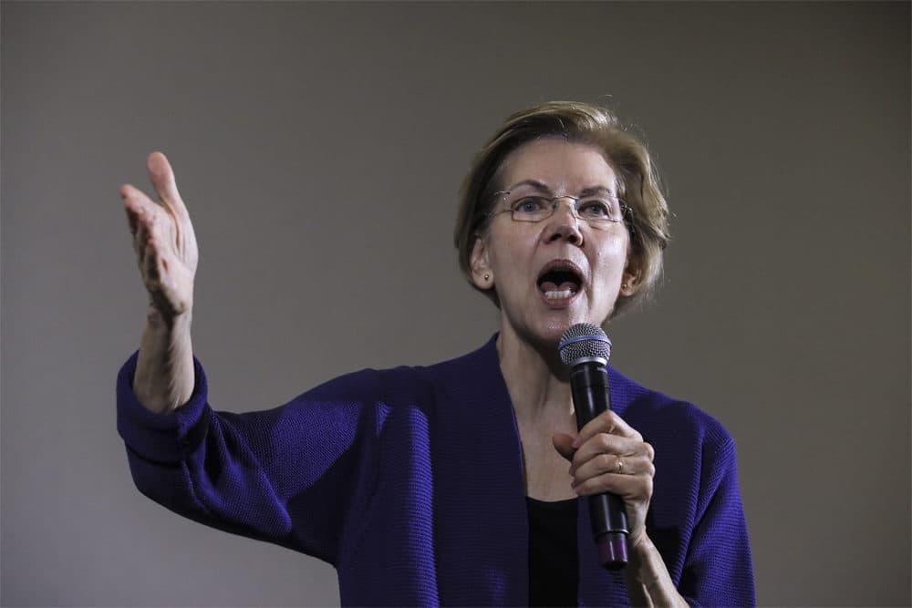 Democratic presidential candidate Sen. Elizabeth Warren, D-Mass., speaks at a campaign event Thursday in Concord, N.H. (Cheryl Senter/AP)