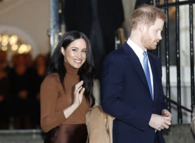 Britain's Prince Harry and Meghan, Duchess of Sussex leave after visiting Canada House in London, Tuesday Jan. 7, 2020, after their recent stay in Canada. (Frank Augstein/AP)