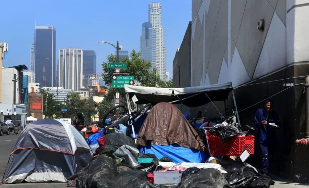California Gov. Gavin Newsom said his state budget will include more than $1 billion directed toward homelessness (Frederic J. Brown/AFP/Getty Images)