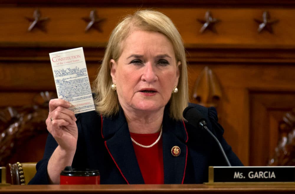 Democratic Rep. Sylvia Garcia speaks during a House Judiciary Committee markup of the articles of impeachment against President Trump. (Jose Luis Magana-Pool/Getty Images)