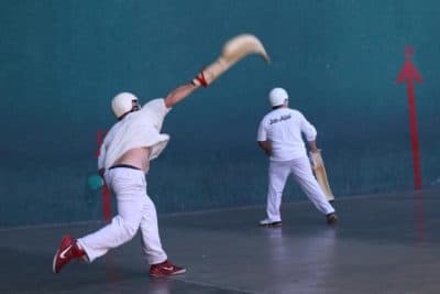 Years after he stopped playing the sport, Mikel Larregi became a professional jai alai player in Mexico City. (Courtesy Maya Kroth)