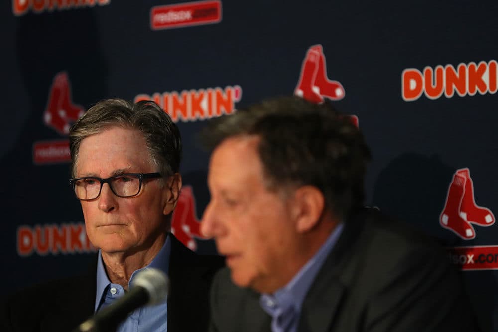 Red Sox Owner John Henry looks on during a press conference addressing the departure of Alex Cora as manager of the Boston Red Sox at Fenway Park on Jan. 15, 2020 in Boston, Mass. A MLB investigation concluded that Cora was involved in the Houston Astros sign stealing operation in 2017 while he was the bench coach. (Maddie Meyer/Getty Images)