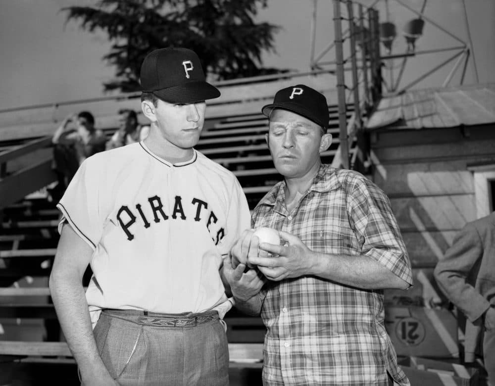 Paul Pettit (left) signed with the Pirates, who were partially owned by Bing Crosby (right). Some clubs suspected Bing Crosby had orchestrated a scheme involving a Hollywood bigwig to sign the pitching prospect. (David F. Smith/AP)