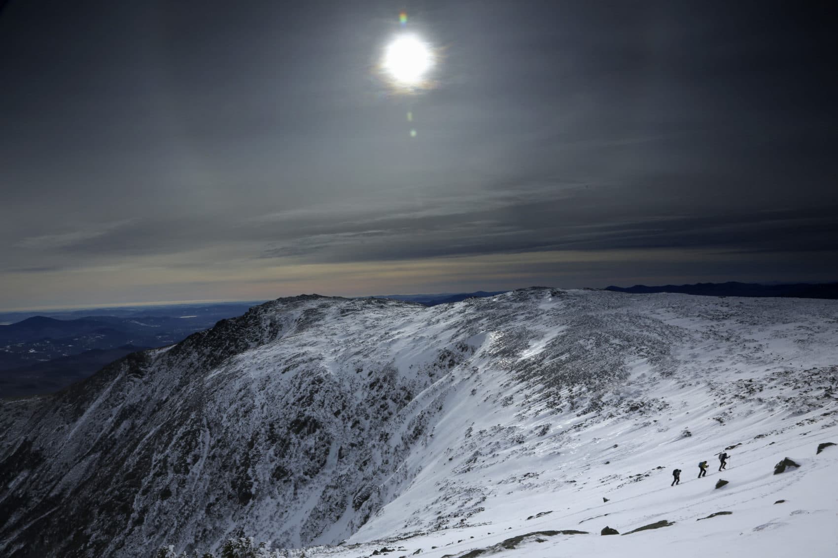 Mount Washington under a midday winter solstice sun on Dec. 21 in New Hampshire. (Robert F. Bukaty/AP)
