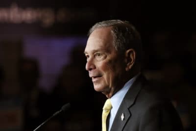 Democratic presidential candidate and former New York City Mayor Michael Bloomberg talks to supporters Tuesday, Feb. 4, 2020 in Detroit. (Carlos Osorio/AP)
