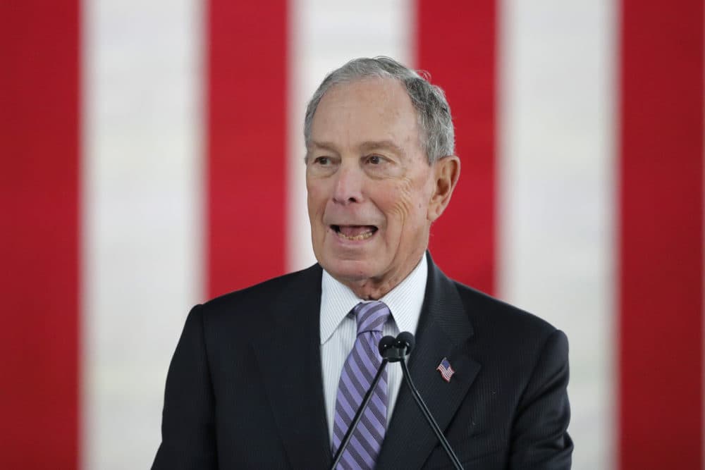 Democratic presidential candidate and former New York City Mayor Mike Bloomberg speaks at a campaign event in Raleigh, N.C., Thursday, Feb. 13, 2020. (Gerald Herbert/AP)