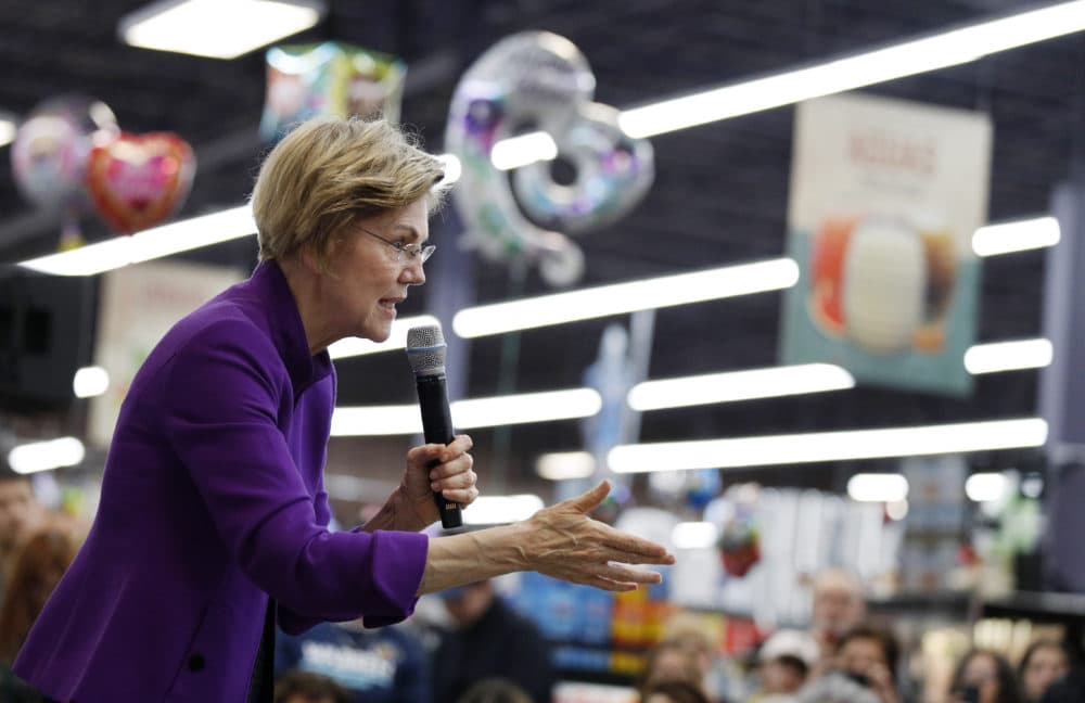 Democratic presidential candidate Sen. Elizabeth Warren, D-Mass., speaks at a Mi Familia Vota community event Monday, Feb. 17, 2020, in Las Vegas. (John Locher/AP)