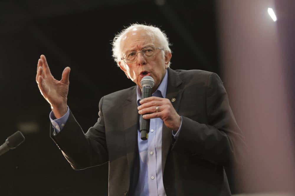 Democratic presidential candidate, Sen. Bernie Sanders, I-Vt., speaks at a campaign event in Myrtle Beach, S.C., Wednesday, Feb. 26, 2020. (Gerald Herbert/AP)