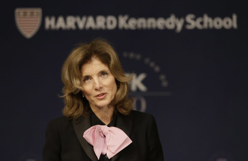 Former U.S. Ambassador to Japan Caroline Kennedy speaks about her father as she kicks off the John F. Kennedy Centennial Symposium at the Harvard Kennedy School April 20, 2017, in Cambridge, Mass. (Stephan Savoia/AP)