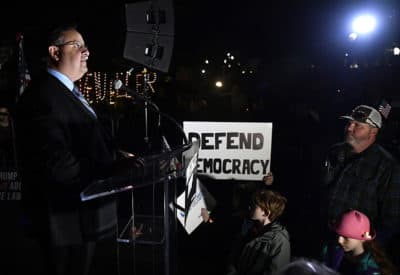 Walter Shaub speaks at a Nobody Is Above the Law rally protesting President Trump's interference in the Mueller investigation on November 08, 2018 in Washington, DC. (Larry French/Getty Images)