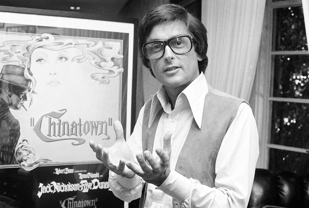 Paramount Pictures production chief Robert Evans talks about his film &quot;Chinatown&quot; in his office in Beverly Hills, Calif., in 1974. (AP Photo/Jeff Robbins)