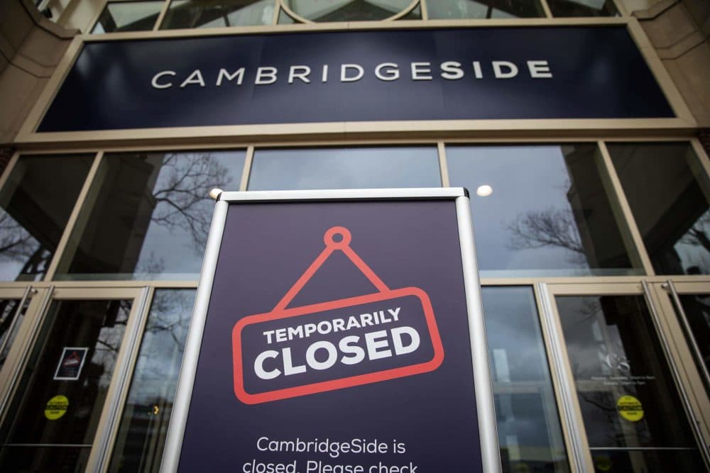 The Cambridgeside Galleria was closed on Monday in a response to the COVID-19 pandemic aimed at slowing the spread of the coronavirus. (Robin Lubbock/WBUR)