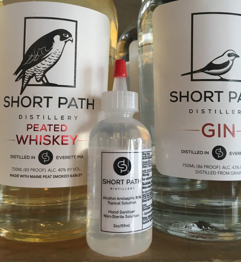 Short Path Distillery in Everett is among the Massachusetts distilleries creating needed hand sanitizer as people fight the coronavirus pandemic. (Courtesy Short Path Distillery)