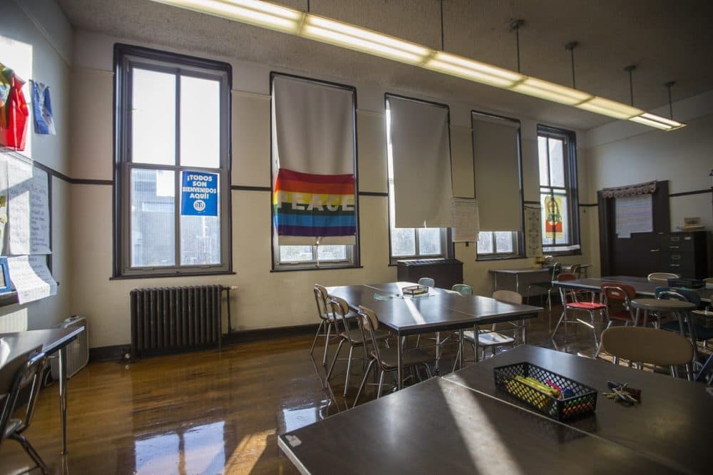 A classroom in Boston. (Jesse Costa/WBUR)