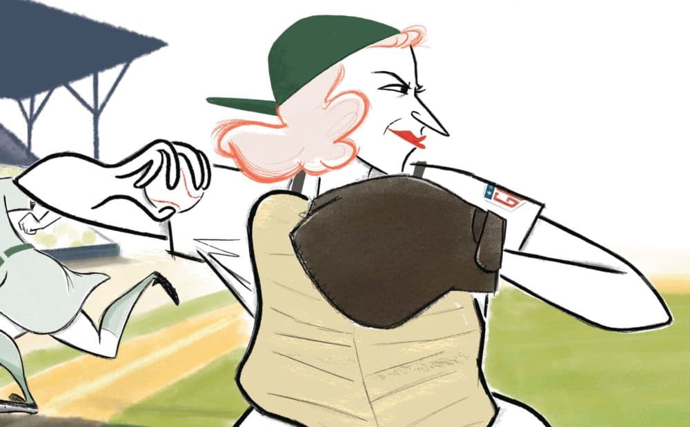 An image from Anika Orrock's &quot;The Incredible Women of the All-American Girls Professional Baseball League,&quot; which came out on Tuesday. (Courtesy of Chronicle Books)
